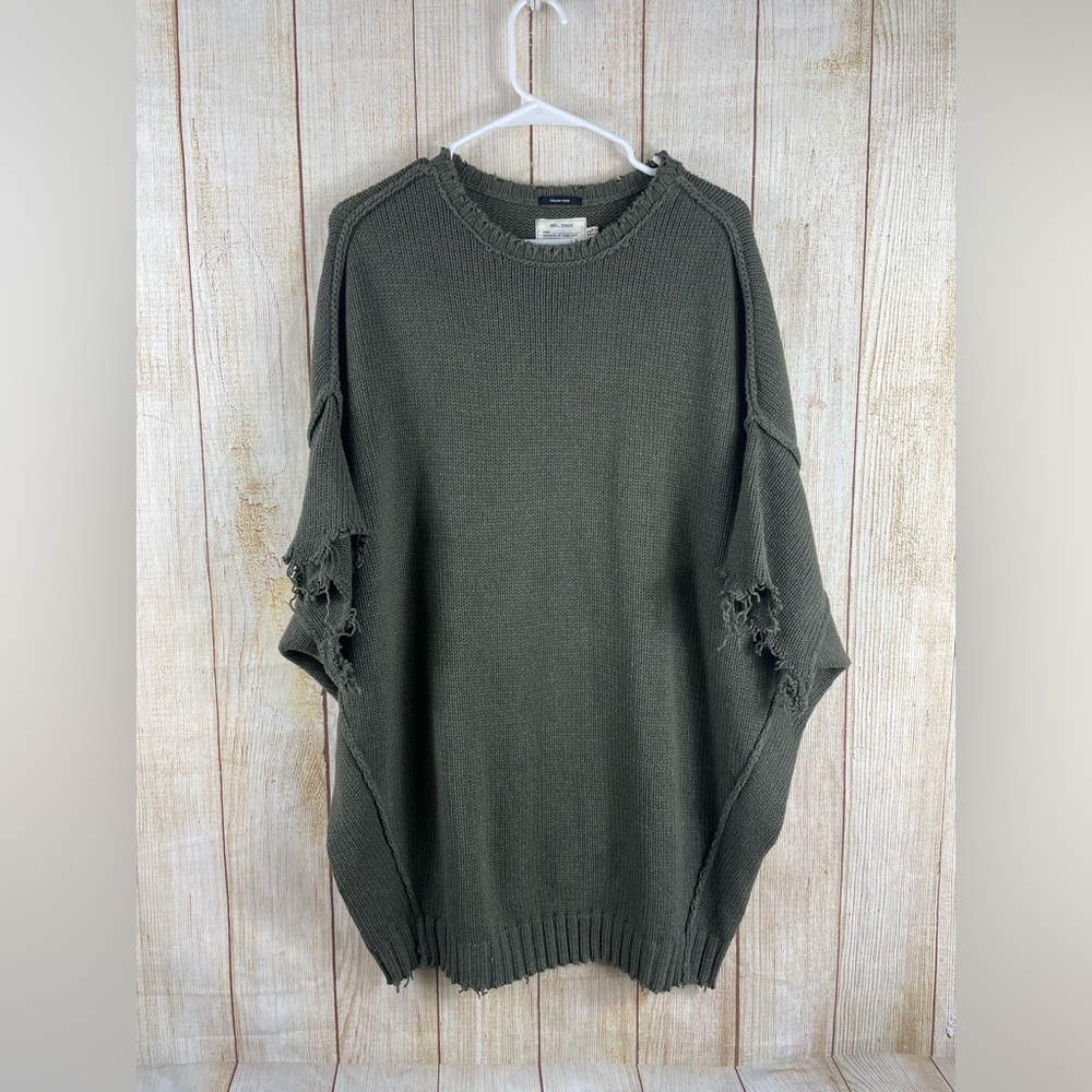 R13 Men’s Italian Yarn Oversized Short- Sleeve Sweater